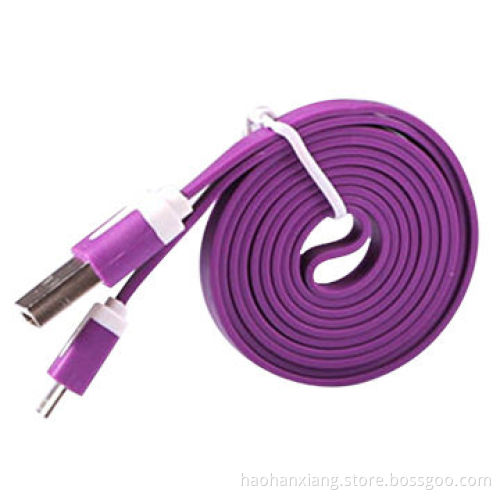 Colorful Flat USB Data Cable for iPhone 5/5S/5C with China Wholesale
